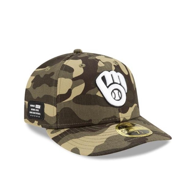 Sapca New Era Milwaukee Brewers MLB Armed Forces Weekend Low Profile 59FIFTY Fitted - Verzi